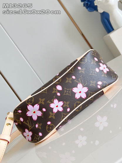 【ルイヴィトン】この時期おすすめ☆可愛い桜LV × TM ブーローニュ NM ハンドバッグM13265