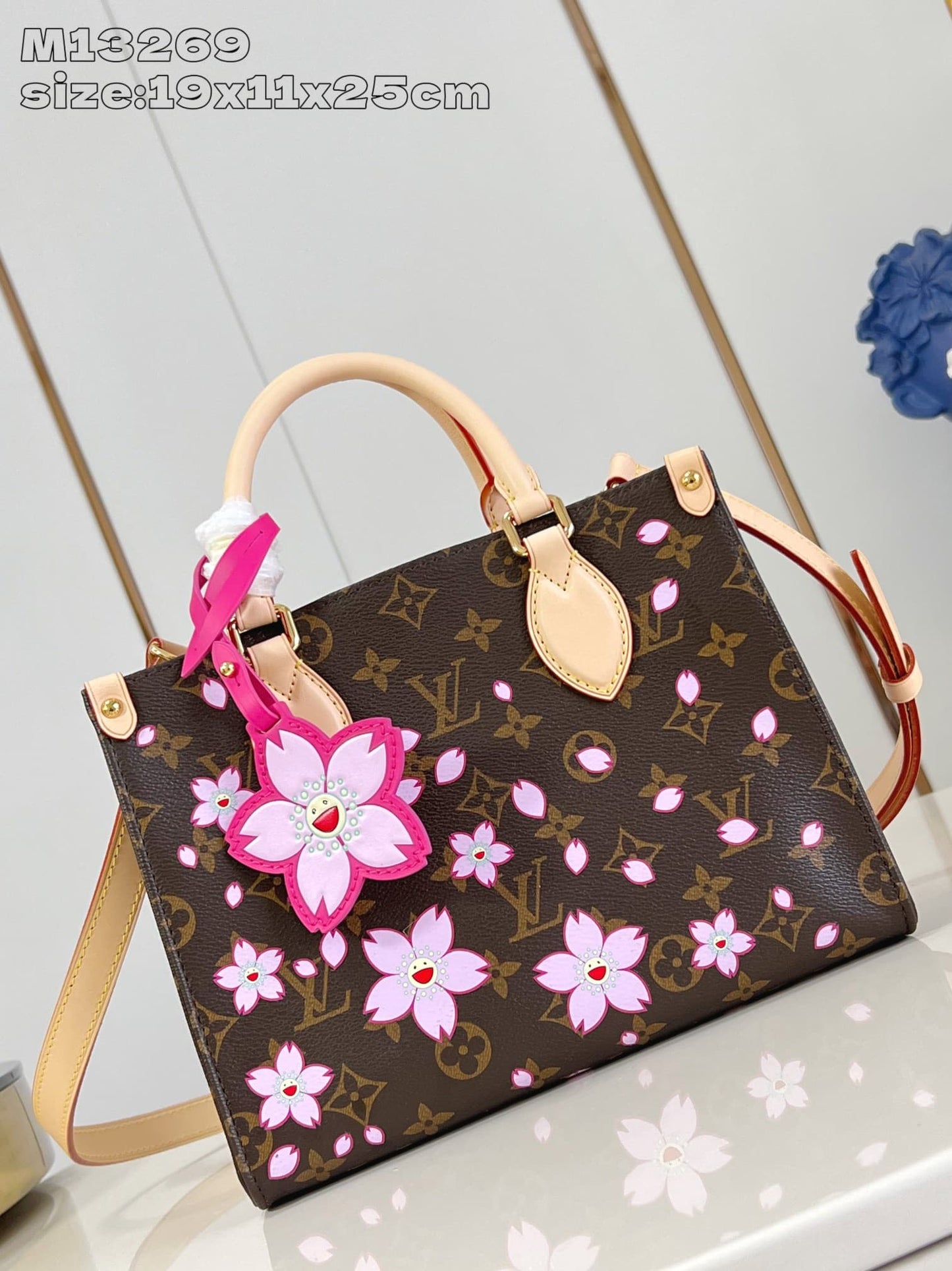 【ルイヴィトン】可愛すぎる♡村上隆コラボ 桜TM オンザゴーPM バッグM13269